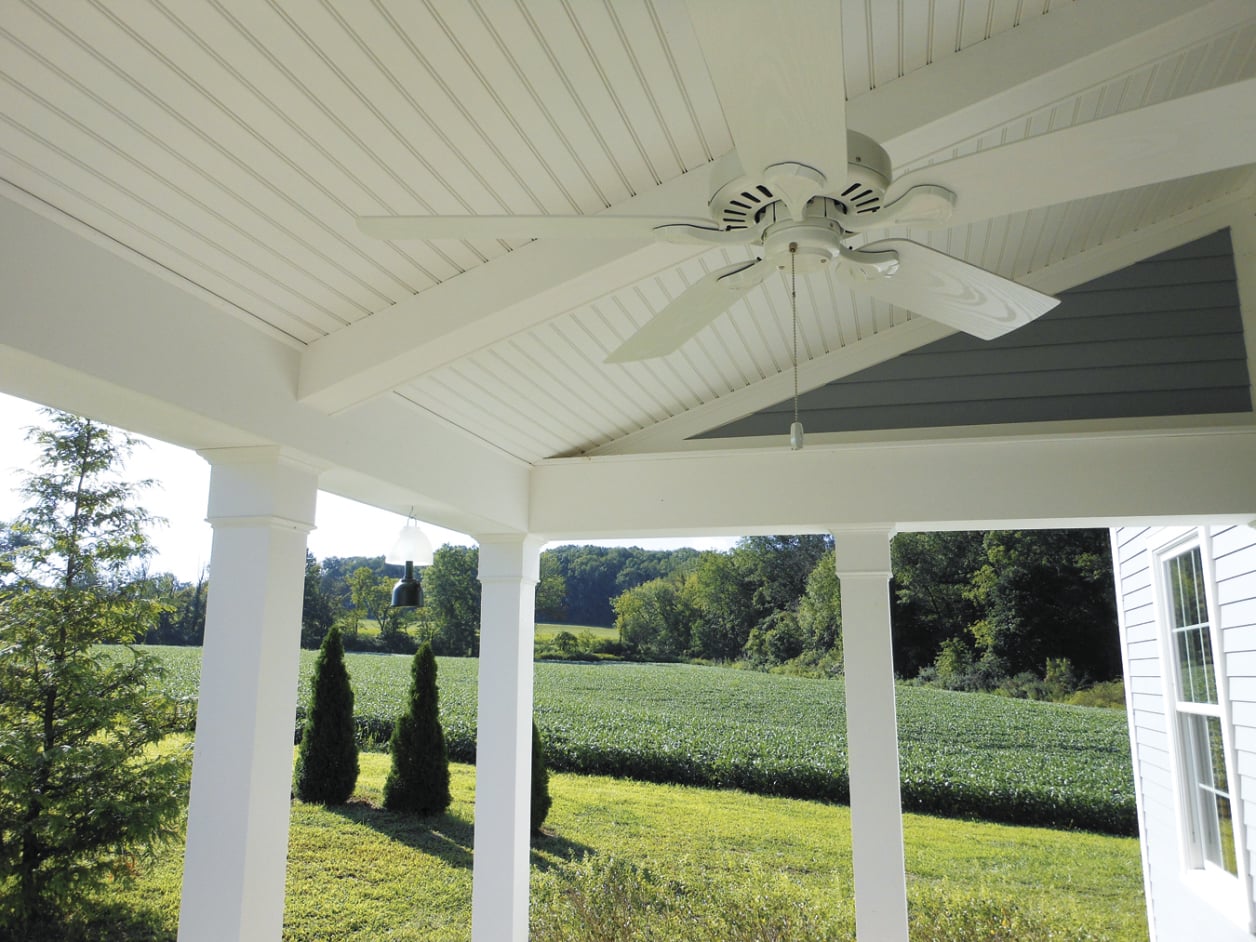 exterior porch and fan